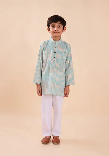 Pastel Striped Kurta Pajam