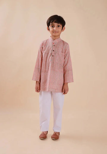 Multicolor Striped Kurta Pajama